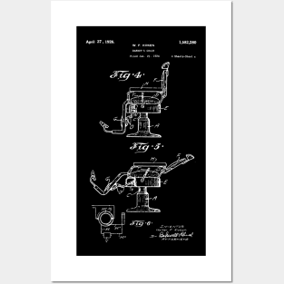 Barber's Chair Patent / barber gift idea / barber present Posters and Art